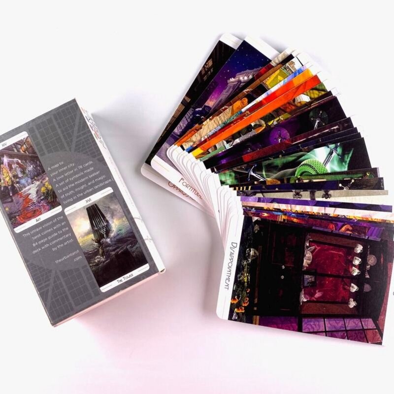 The Urban Tarot Deck Leisure Party Table Game Fortune-telling profeque Oracle Cards 10.3*6cm 78 Pcs Cards