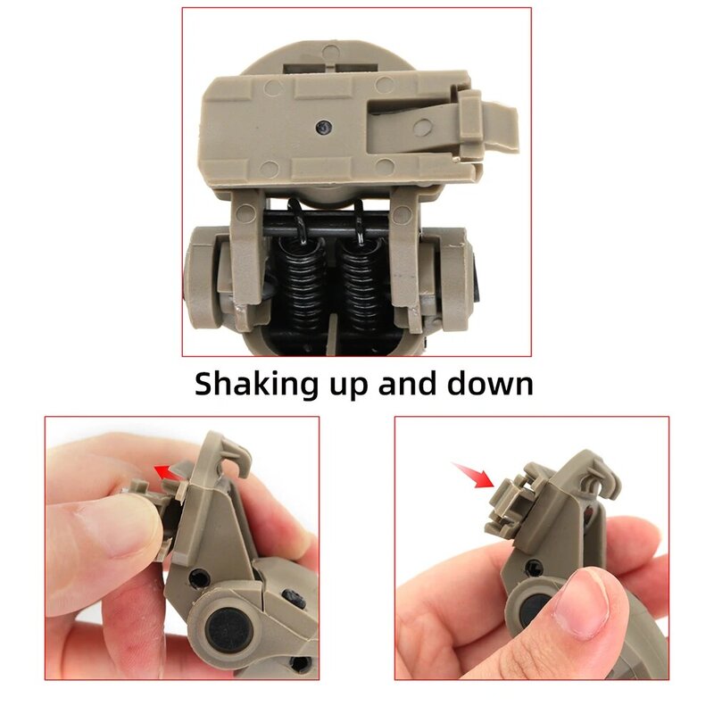 Airsoft Headset Tactical Helmet Bracket Rail Mount Kit ARC Helmet Rail Adapter for Tactical Headphone COMTAC II COMTAC III Heads