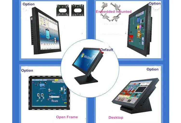 Senke-pantalla táctil industrial de 22 pulgadas, dispositivo todo en uno ip65, Sin ventilador, panel integrado, pc