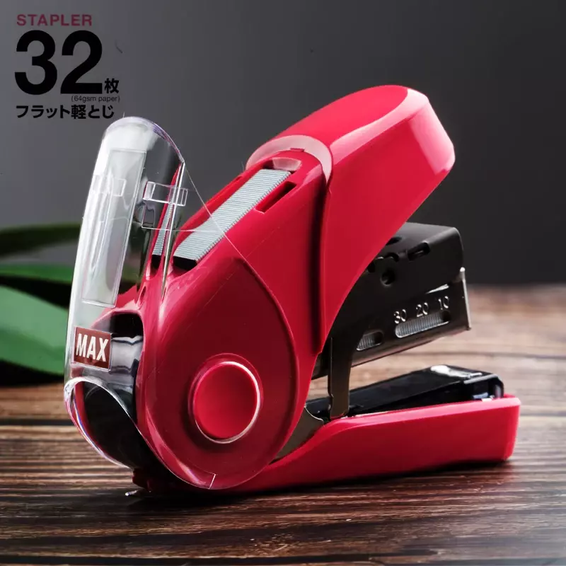 Stapler HD-10FL3K, Jepang MAX, menghemat tenaga kerja kaki datar kecil portabel 10 kuku