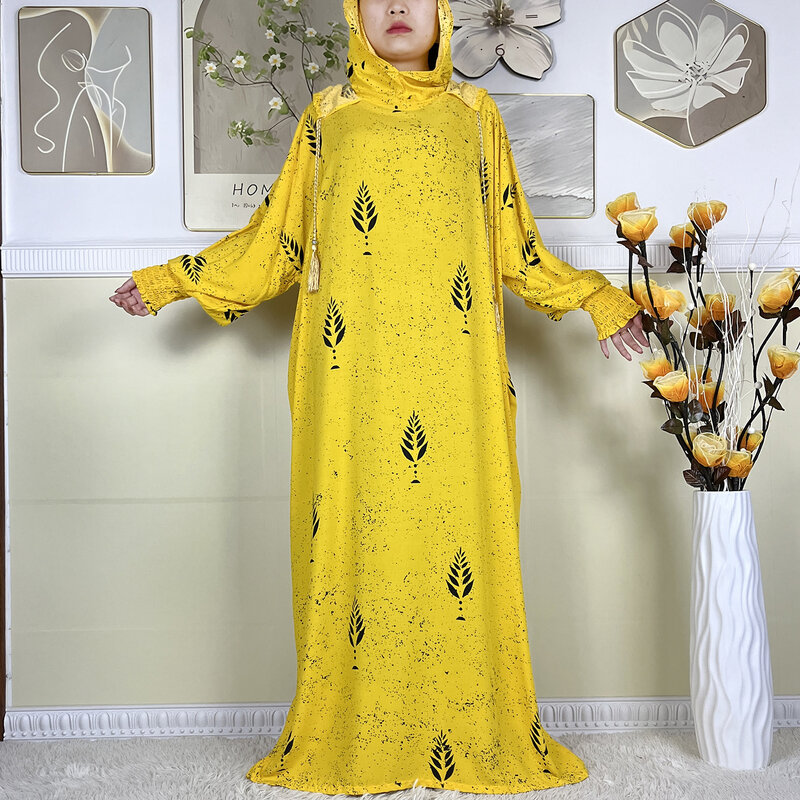 Женское Хлопковое платье в мусульманском стиле, повседневное свободное платье для молитвы, традиционная африканская одежда, Дубай, Турция
