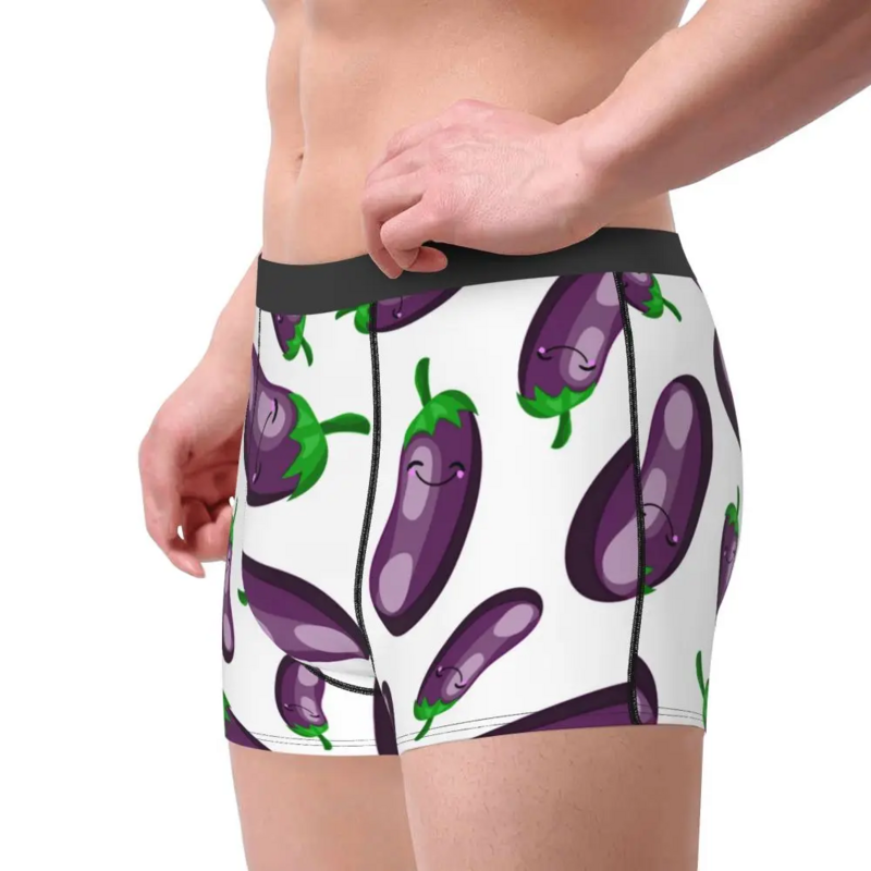 Bielizna z bakłażana męska warzywa modne bokserki majtki oddychające kalesony Plus Size