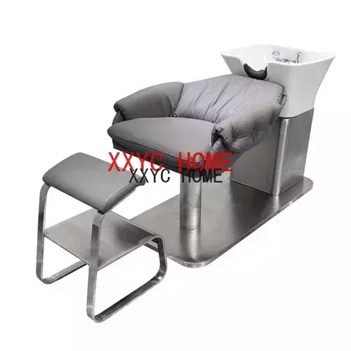 Cadeira ergonômica para cabeleireiro, cadeiras de champô para lavagem de cabelo, beleza e salão de beleza, móveis para barbearia, QF50SC