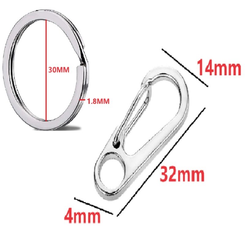 Key Ring Mini Carabiners Alloy Metal Mountaineering Buckle Spring Snap Hook Clip Keychain Carabiner Clip Outdoor Camping Tool