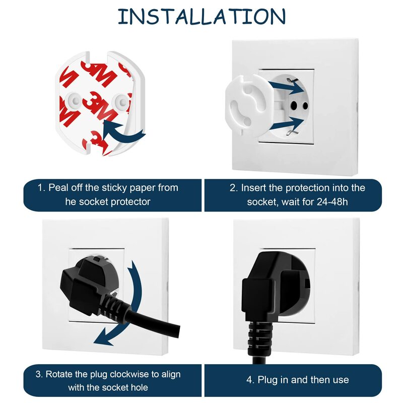 10 Stuks Socket Bescherming Elektrische Schok Gat Kinderen Care Baby Veiligheid Elektrische Veiligheid Plastic Safe Lock Outlet Cover