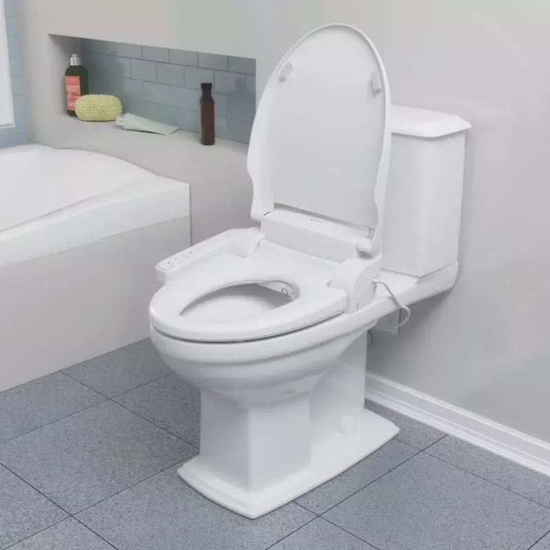 Siège de toilette bidet électrique Brondell SE400-EW Swash SE400 avec siège métropolitain, buse oscillante en acier inoxydable, sécheur d'air chaud, N