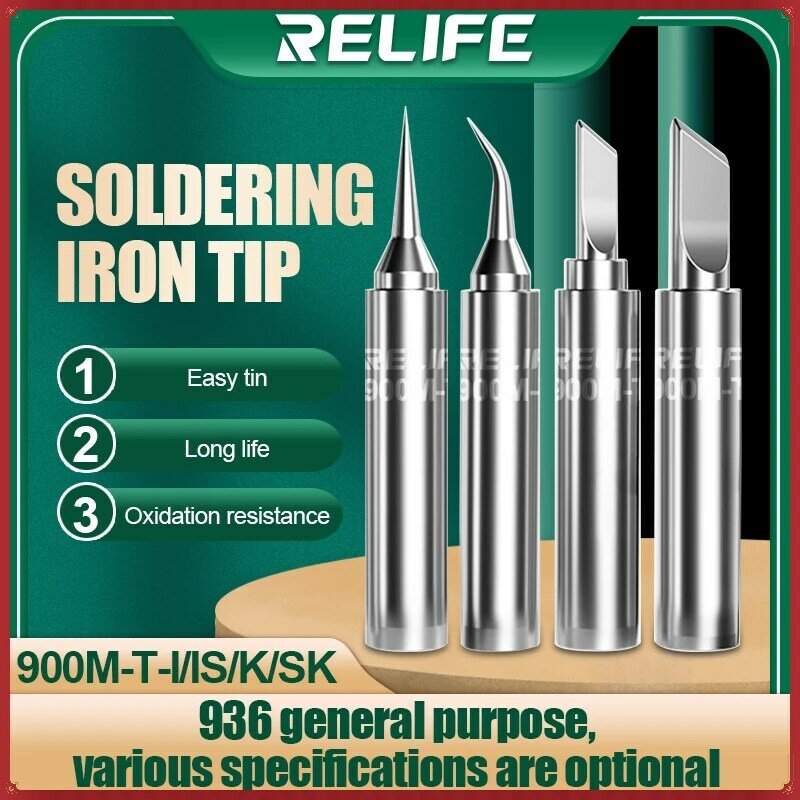 RELIFE 900M-T-I/IS/K/SK universal 936 for most soldering irons such as 236/936/969/937/TS1100 soldering iron tip Repair Tools