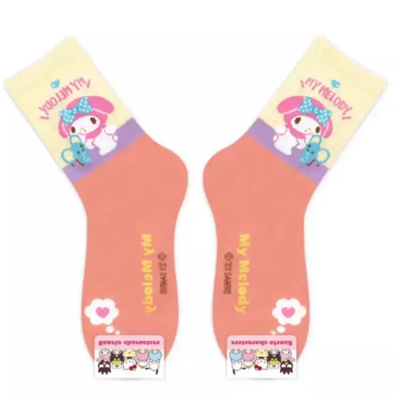 Kawaii Sanrio Sokken Kuromi Student Kous Kinderen Cinnamoroll Katoenen Sportsokken Mijn Melodie Pluche Y 2K Hello Kitty Dingen Meisje