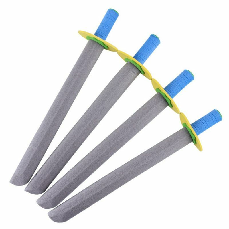 4 Pcs Foam Sword Shield Toy Set Cosplay Performance Proops for Kids Pretend Play Fake Sword Warrior Knight Weapons Toys