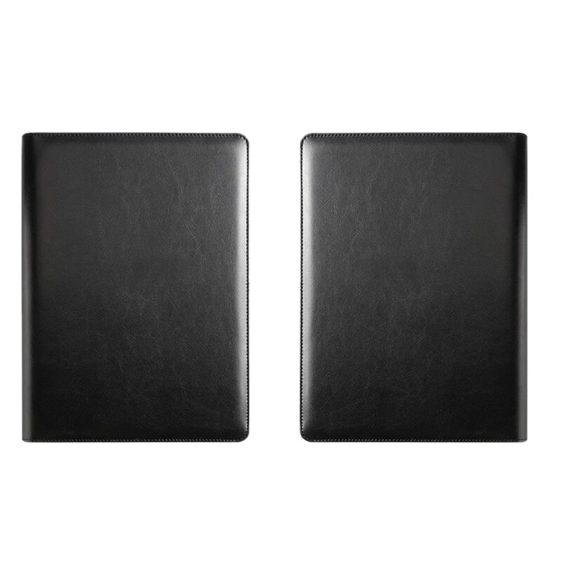 PU Resume Portfolio Folder With A4 Size Clipboard Black Leather Padfolio For Men Women Business Portfolio Organizer