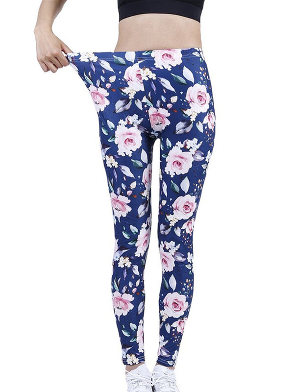 CUHAKCI-Leggings con estampado Floral para Mujer, de cintura alta Jeggings, pantalones elásticos, ropa Sexy, gran oferta