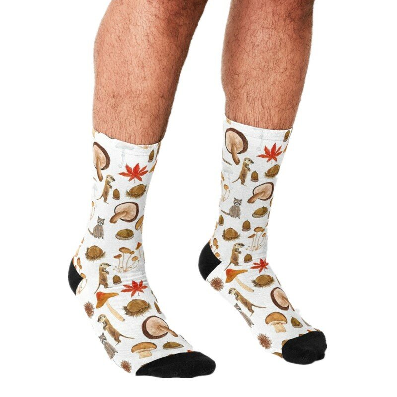 ผู้ชายถุงเท้าตลก Australian Shepherd พิมพ์ถุงเท้า Harajuku ผู้ชาย Happy Hip Hop Novelty เด็กน่ารักลูกเรือลำลองถุงเท้า Crazy สำหรับชาย