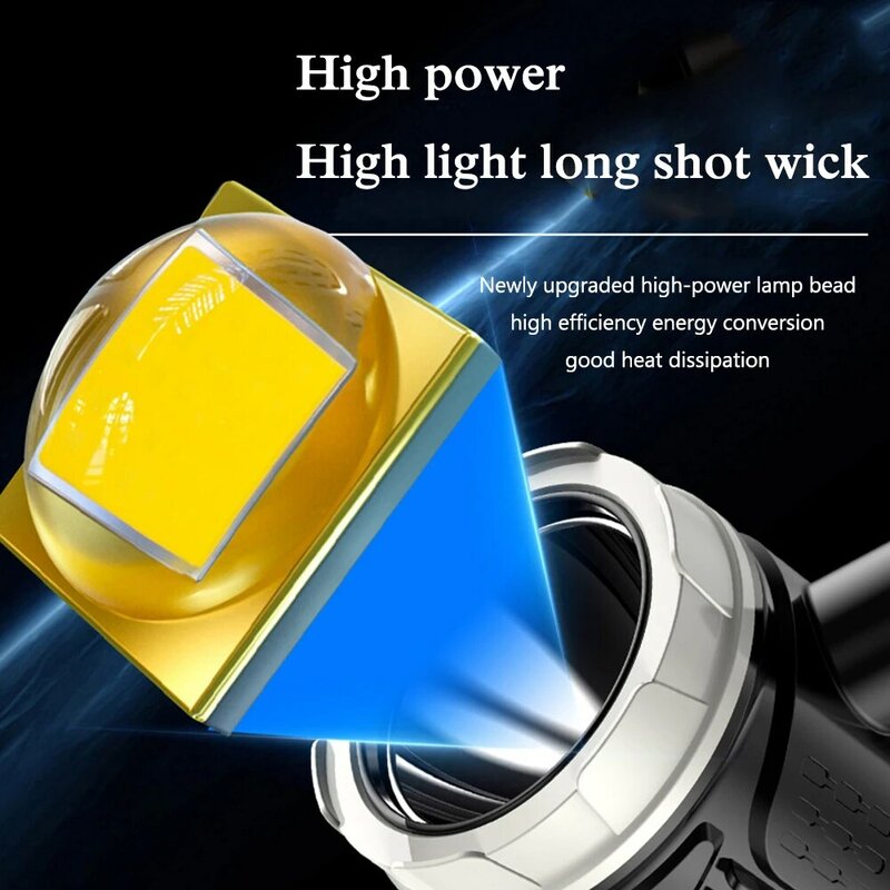 Portable Rechargeable Flashlight Hand Lamp Household Work Light Camping Light USB Torch Tent Light Waterproof Camping Lantern