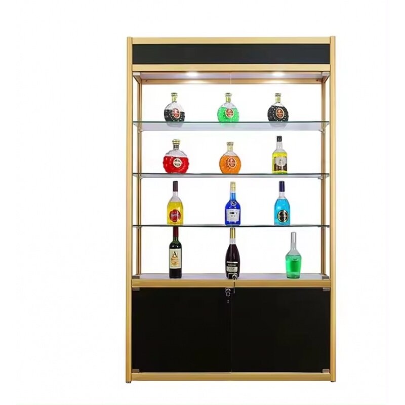 Vitrina de vidrio personalizada, escaparate de productos, escaparate de modelos, armario de joyería