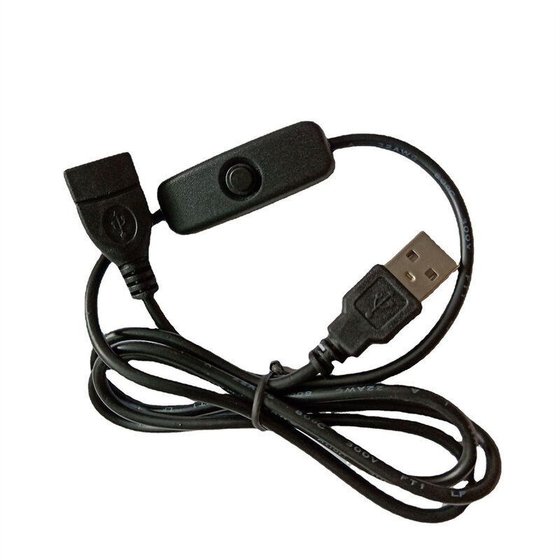 USB-кабель-удлинитель 100 см с выключателем ВКЛ./ВЫКЛ., удлинитель USB-кабеля, переключатель питания, линия питания USB, прочный адаптер, аксессуары