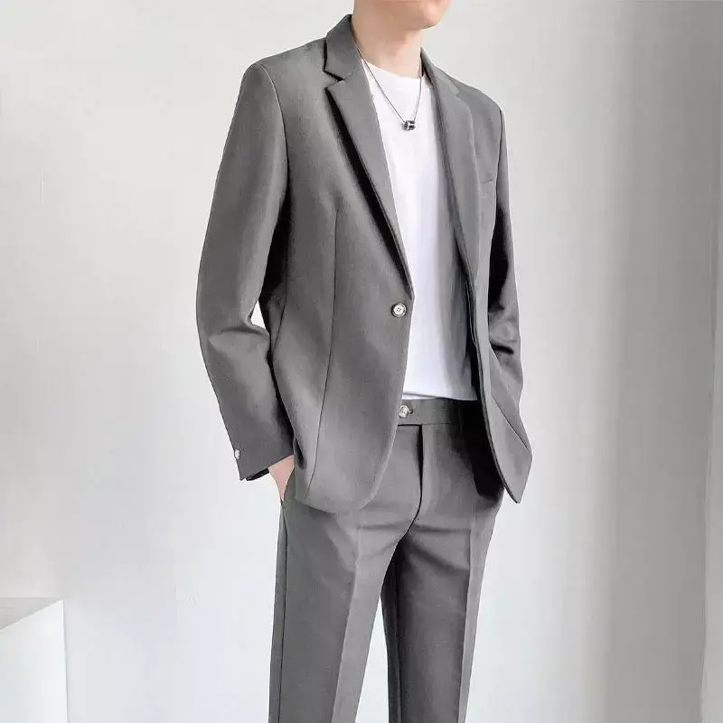 Traje informal L3260, traje formal de negocios de moda de estilo coreano, traje de novio a medida