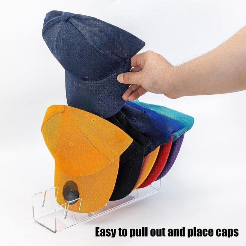 Hat Stand for Baseball Caps Space Saving Shelf Hat Storage Rack for Home Bathroom Door Rack Acrylic Home Hat Storage Rack