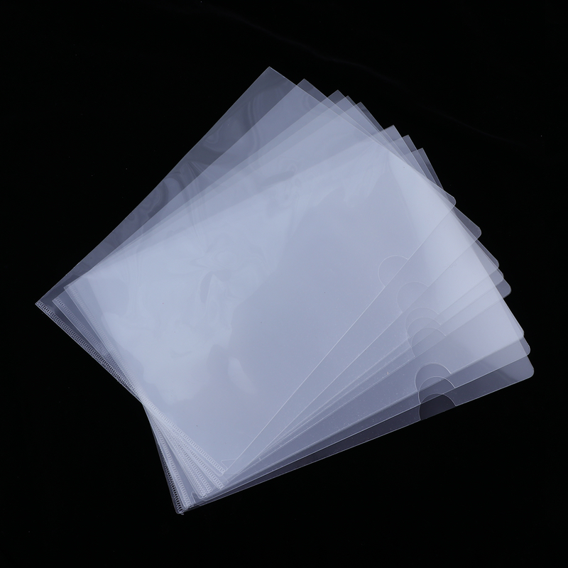 플라스틱 투명 실용적인 L 타입 A4 사이즈 문서 폴더, 안전한 프로젝트 포켓 파일 폴더, 학교 사무용품