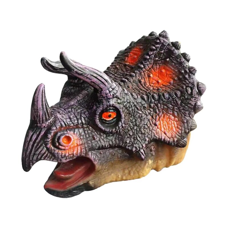 Dino Hand Puppet Halloween Party Favor Role Play Toy Realistic Animal Head Toys Animal Hand Puppet Toy for Girls Kids Boys Gifts