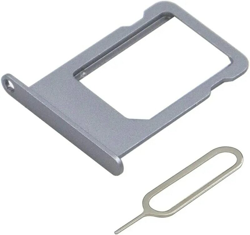 Sostituzione del supporto del vassoio dello Slot per schede SIM in metallo compatibile con iPhone 6s Plus 2015 - Incl. Pin SIM per modello A1634,A1687,A1699