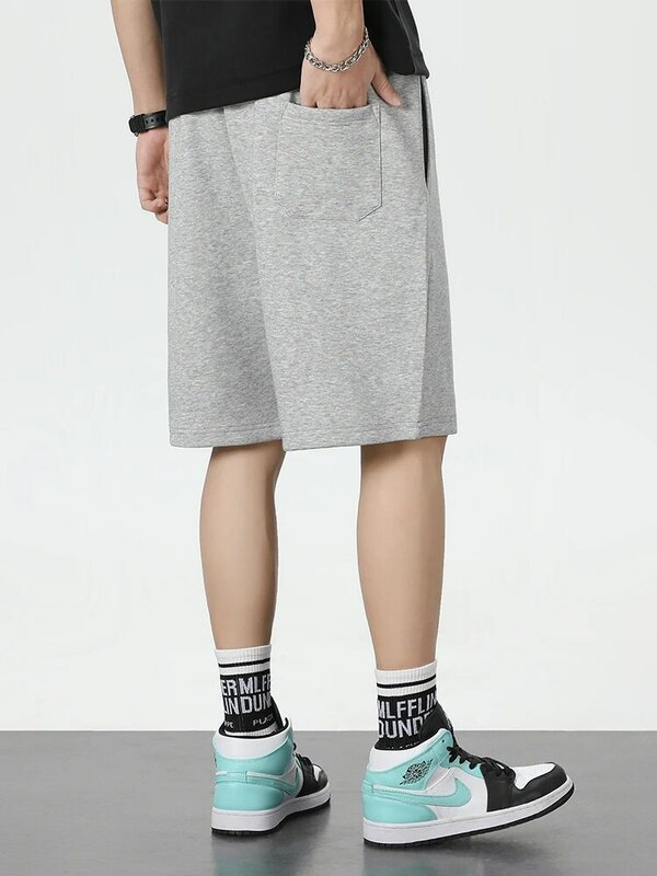 Shorts de algodão largos masculinos, calções casuais, streetwear hip-hop, moda verão, 8XL