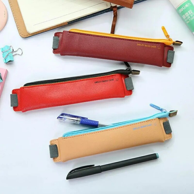 Прочная сумка для карандашей, мини-карандаш из высококачественного материала, искусственная кожа, маленькая пряжка, фотокарандаш