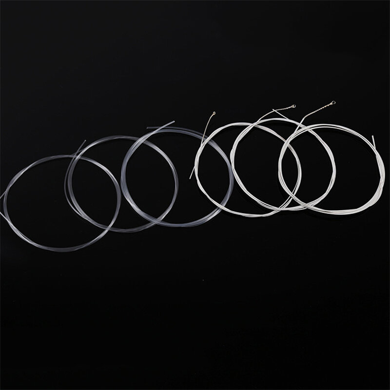 Nuevas cuerdas de nailon transparente A106, cuerdas de Guita clásicas enrolladas de aleación de cobre chapadas en plata (.0285 .0325. 041.030. 036.044)