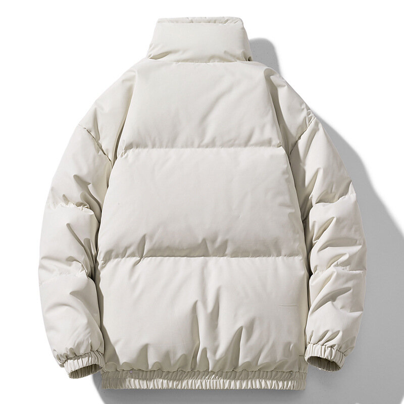 Casaco de pato branco à prova de frio masculino, casaco de pão espesso quente, novo, inverno, 2023