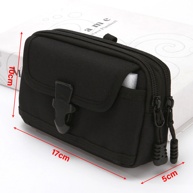 Tactical Molle Belt Waist Bag, Militar Pequeno Bolso, Outdoor Mobile Phone Pouch para 7 ''Phone, Caça, Viagem, Camping