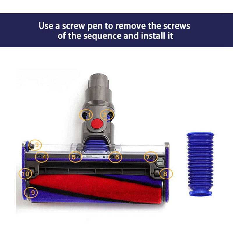 For V6 V7 V10 V11 Soft Velvet Roller Suction Hose Replacement for Home Cleaning Vacuum Cleaner Accessories Part