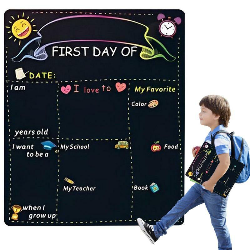 Back To School Chalkboard First & Last Day Of School Board Reusable 1St Day Of Preschool/Kindergarten Photo Props First Grade