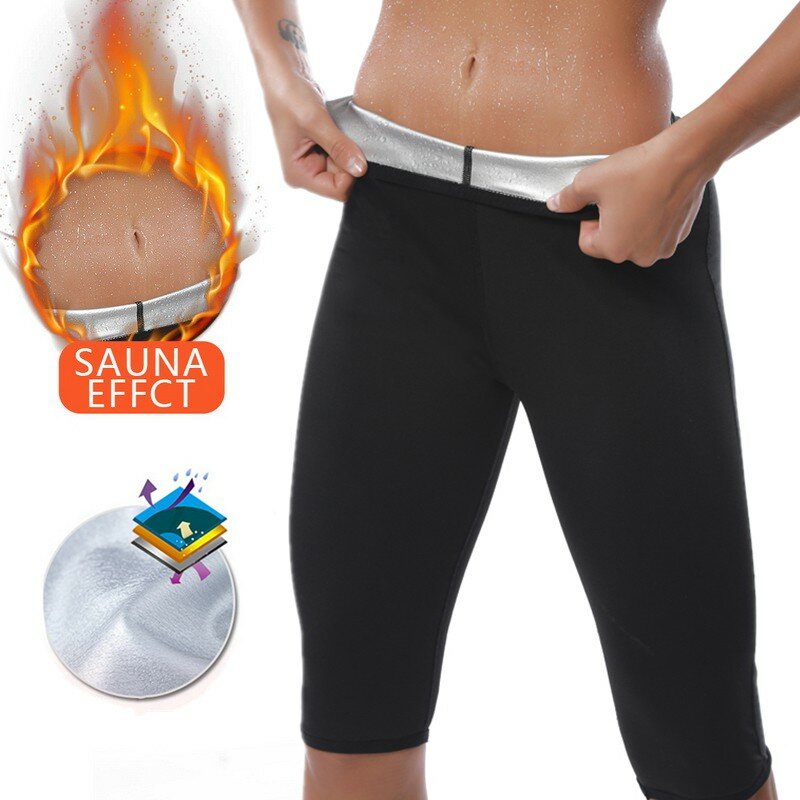 Body Shaper Coxas Mulheres Sauna Calças De Suor De Cintura Alta Compressão Thermo Workout Exercício Emagrecimento Shorts