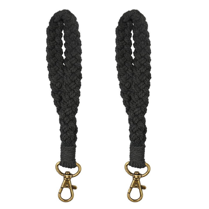 2pcs Exquisite Wrist Lanyard Practical Knotted Elephant For Women Hand Woven Purse Pendant Decoration Universal Key Chain