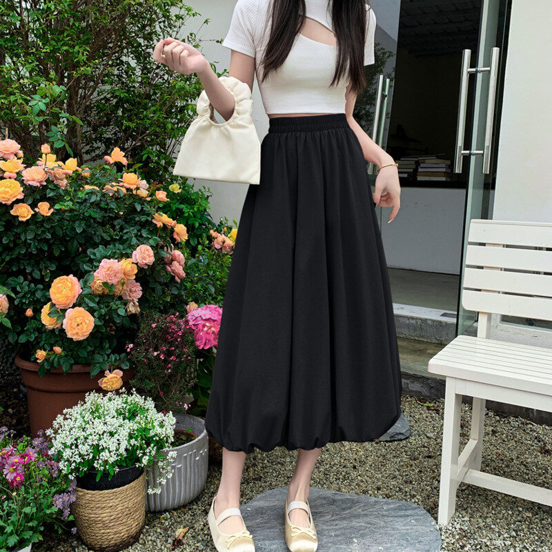 Jupe plissée Harajuku pour femme, style preppy, simple, vintage, élégant, solide, bureau, document, ligne A, mode décontractée
