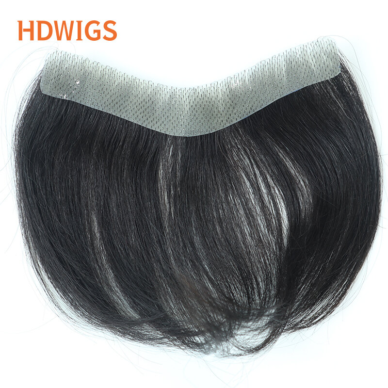 Toupee Man Front Hairine V Style parrucche per capelli umani per uomo 100% Human Remy Hairpiece System protesi capillare per uomo di alta qualità