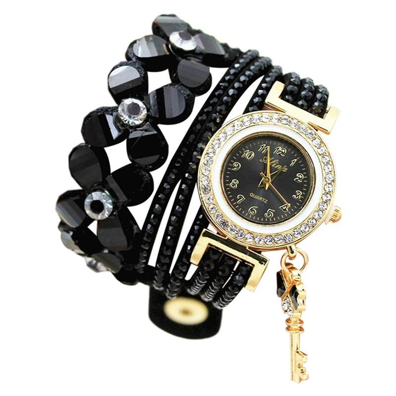 Jam tangan gelang kasual serbaguna wanita, arloji tampilan penunjuk modis untuk mendaki jalanan, pesta, belanja, hadiah ulang tahun
