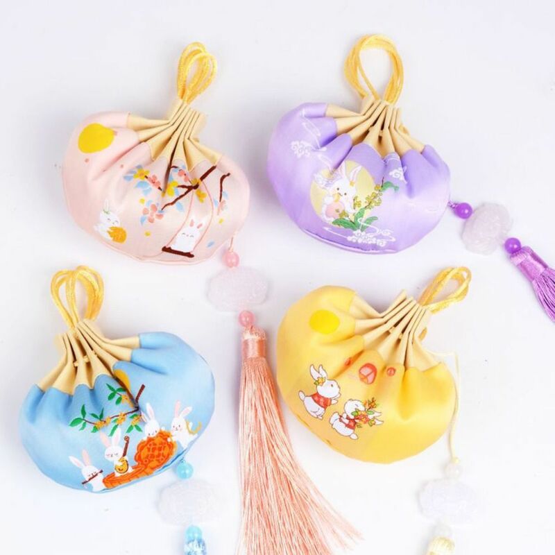 Sacchetto con motivo floreale Dragon Boat Festival tasca in broccato borse per gioielli in stile etnico borsa in stile cinese borsa per benedizione