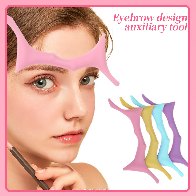 Herbruikbare Siliconen Eyeliner Liniaal Multi-Functionele Oogmake-Up Assistentie Eyeliner Tool Siliconen Schoonheid Wenkbrauw Vormstuk Tool