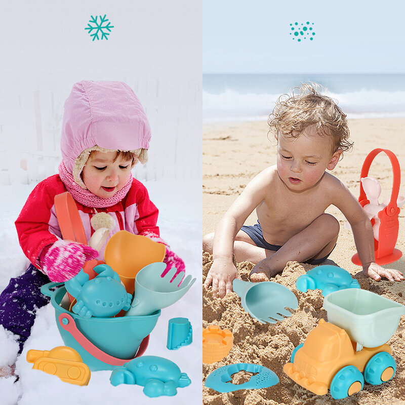 창의적인 여름 해변 양동이 장난감, 어린이 해변 양동이 삽 모래 가제트, 물놀이 도구