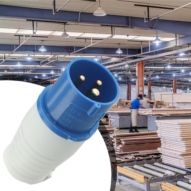 Soket steker adaptor antiair Industri + + colokan bumi konverter biru IP44 untuk industri tugas berat