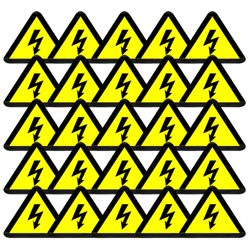 Adhesive Logo Labels Electric Decal Warning Electrical Panel Label Fence Sign High Voltage Caution Danger Labels