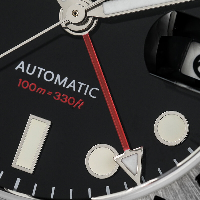 Zegarek mechaniczny Watchdives WD16570 NH34 ruch GMT zegarki męskie szafirowy kryształ 100m wodoodporna stal nierdzewna zegarek na rękę