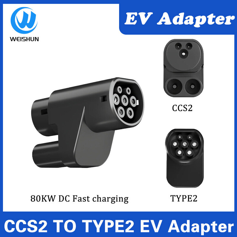 Адаптер для зарядки CCS2 к Type 2 Tesla EV, переходник CCS Combo 2 EV, зарядный адаптер, совместимый с электромобилем модели S/X