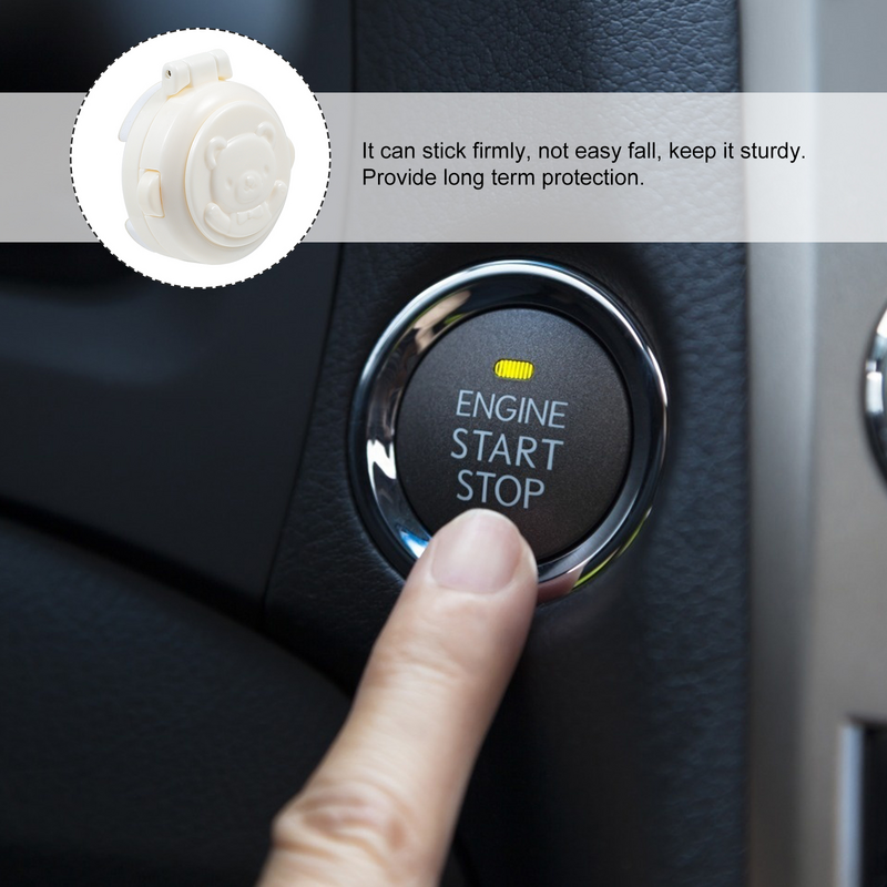 4 osłony przycisk Start pokrywa ochronna dziecko osłona bezpieczeństwa urządzenie zabezpieczające do kuchenki pralka komputer samochodowy biały