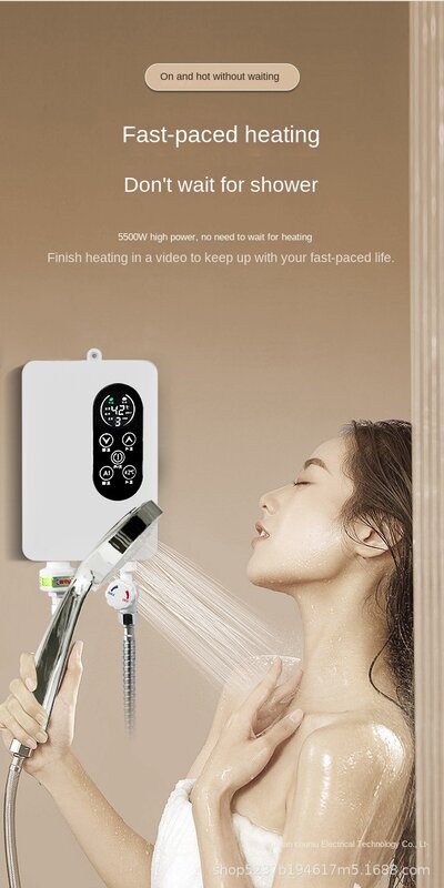 Calentador de agua eléctrico instantáneo para cocina, barbería, baño, temperatura constante, velocidad del inversor, 93