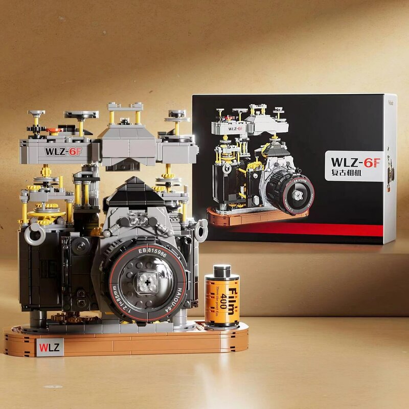 1030 Stück Retro-Kamera montiert Bausteine hohe Simulation Film SLR Kamera Ziegel Spielzeug Modell Desktop-Dekoration Kinder Geschenke