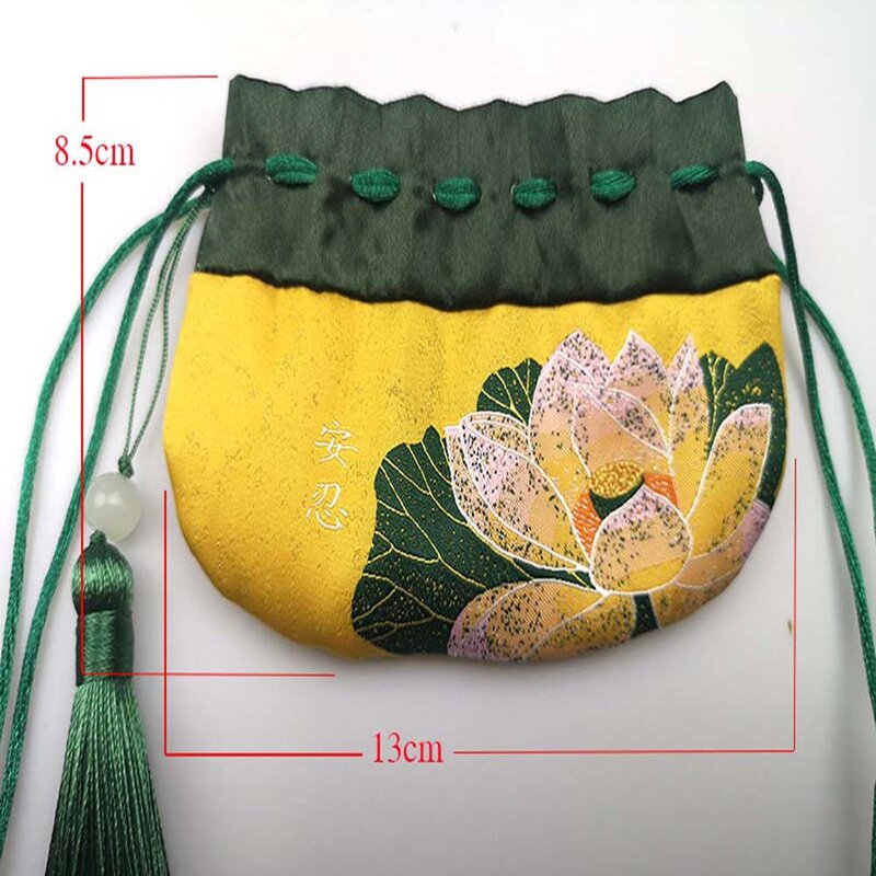 Pingente de sachê bordado para mulheres, Saco vazio portátil, Presente chinês, Pendurado Spike, Dragon Boat Festival, Saco vazio, Acessórios chineses