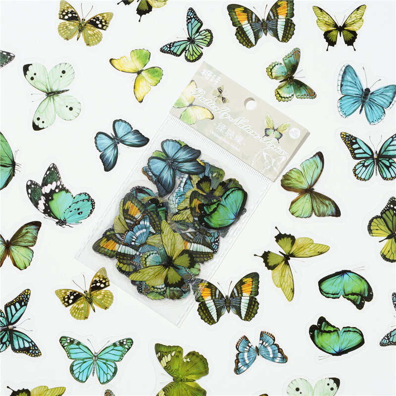 40 stücke bunte Schmetterlings flügel Aufkleber Epoxidharz füllungen Pflanzen aufkleber für DIY Silikon form füller Nail Art Crafts Dekor