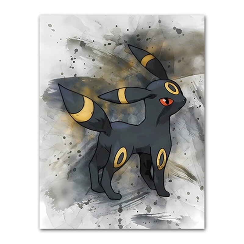 Pintura en lienzo de Anime Pokémon Bulbasaur Charmander Squirtle, póster e impresión de acuarela, arte de pared, imagen, decoración del hogar, regalos para niños