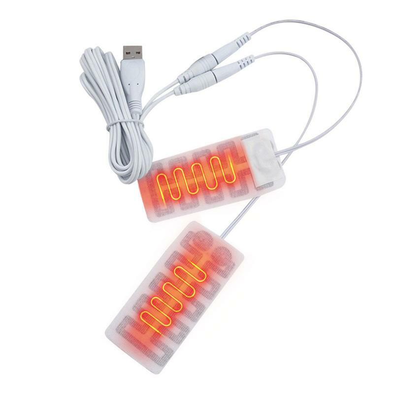 USB Aquecido Luvas Pad, Aquecedor Elétrico, Pano De Fibra De Carbono, 1 Par
